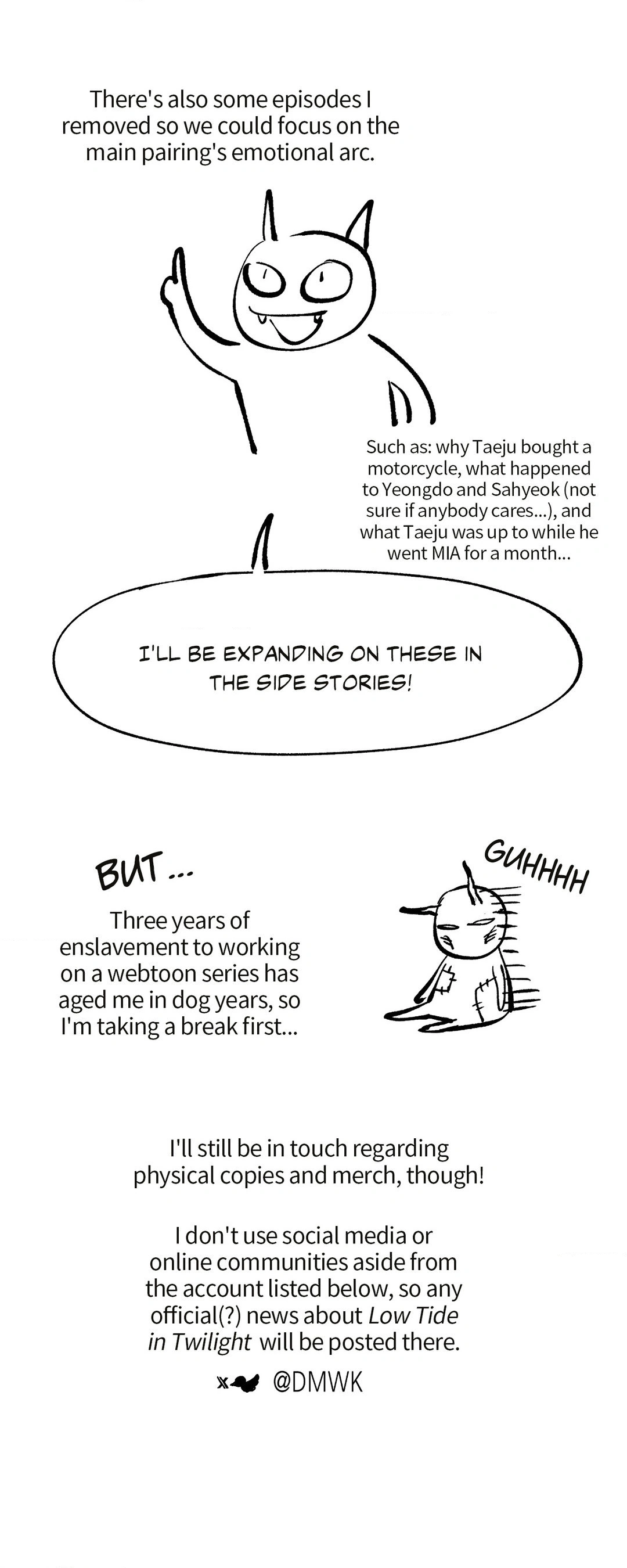 Low Tide in Twilight「Official」 - Creator's Note manhwa