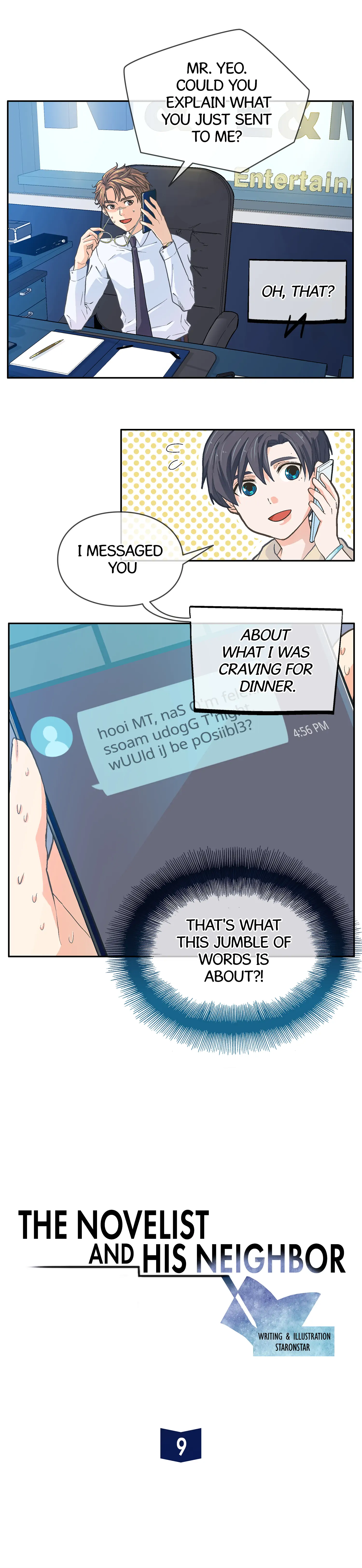 The Novelist and His Neighbor - Chapter 9 manhwa