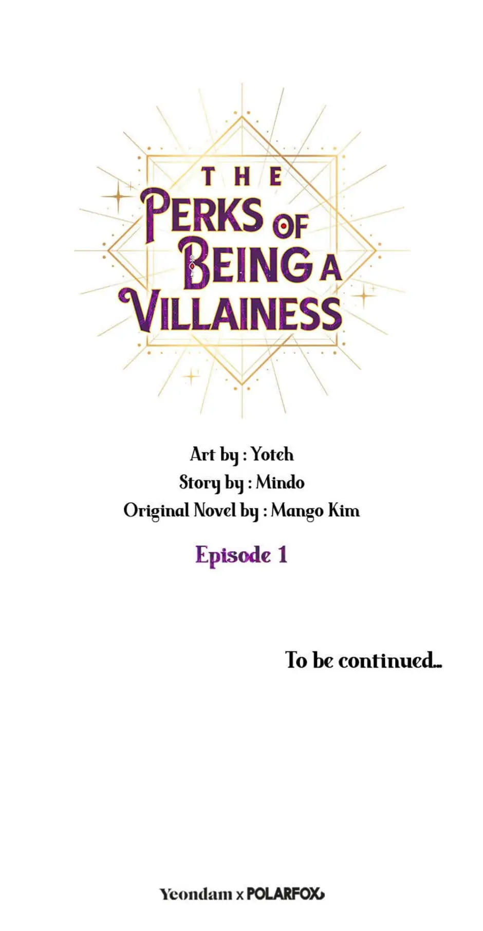 The Perks of Being a Villainess (Official) - Chapter 1 manhwa