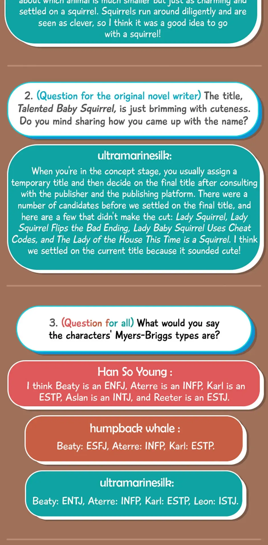 Talented Baby Squirrel - Creator Interview manhwa