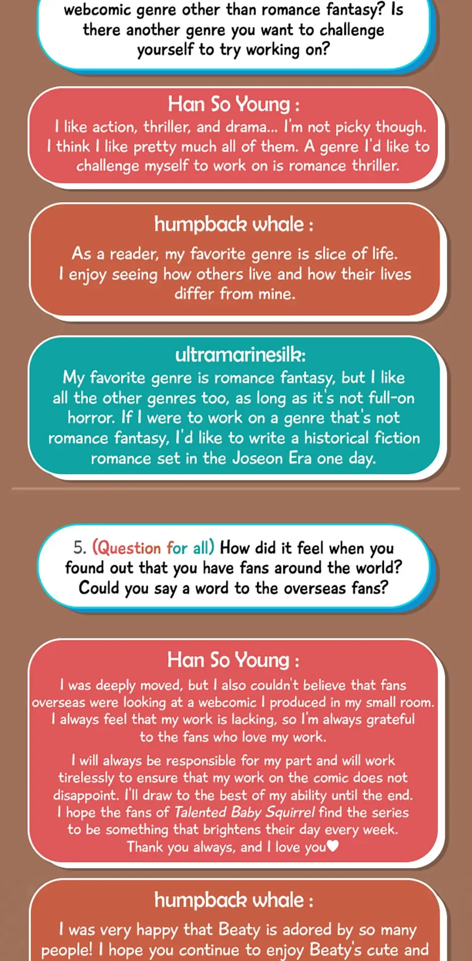 Talented Baby Squirrel - Creator Interview manhwa