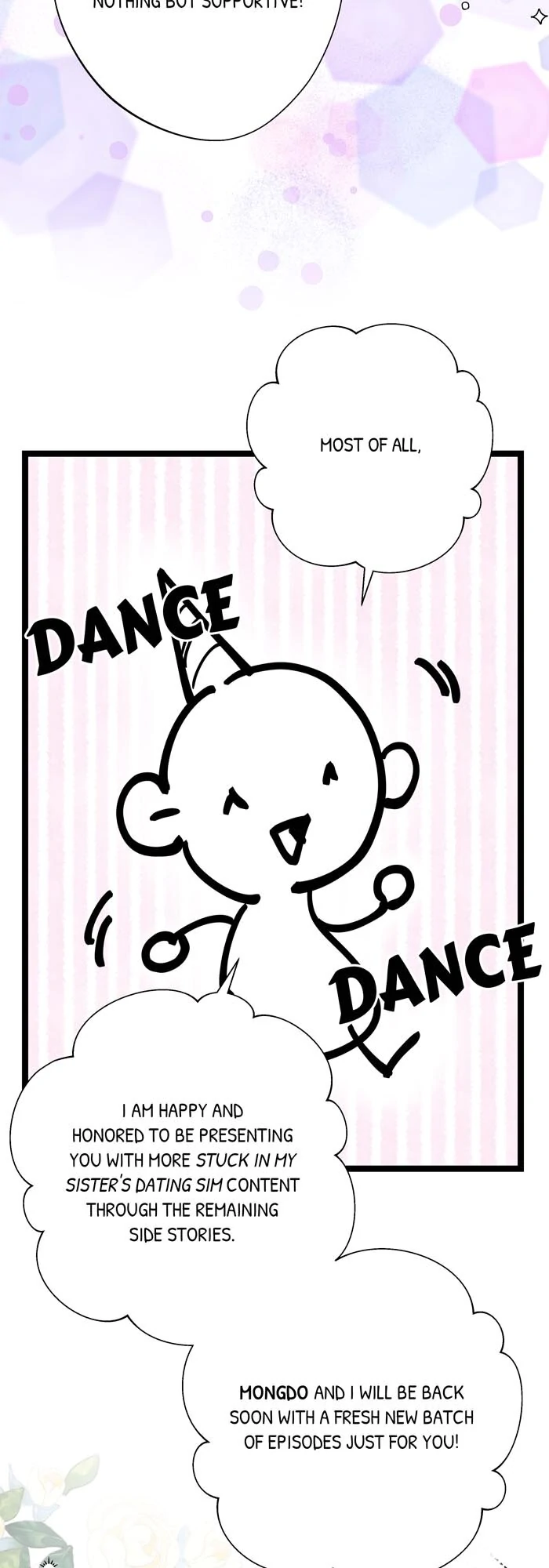 Stuck in My Sister’s Dating Sim [Official][Mature] - Creator's Note manhwa