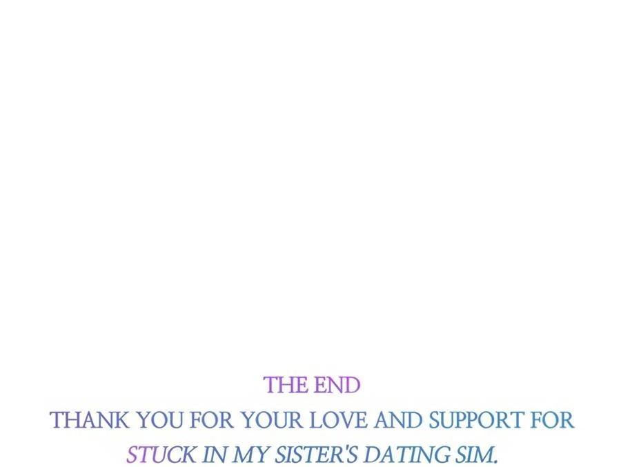 Stuck in My Sister’s Dating Sim [Official][Mature] - The End manhwa