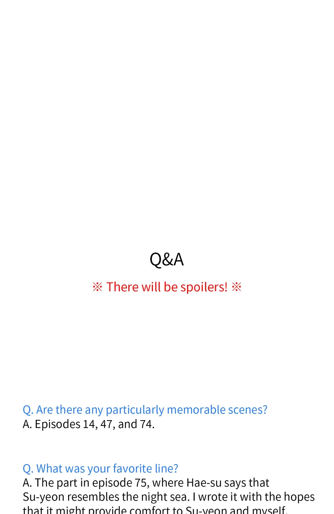 The Sea’s Nocturne (Mature) - Creator's Note manhwa