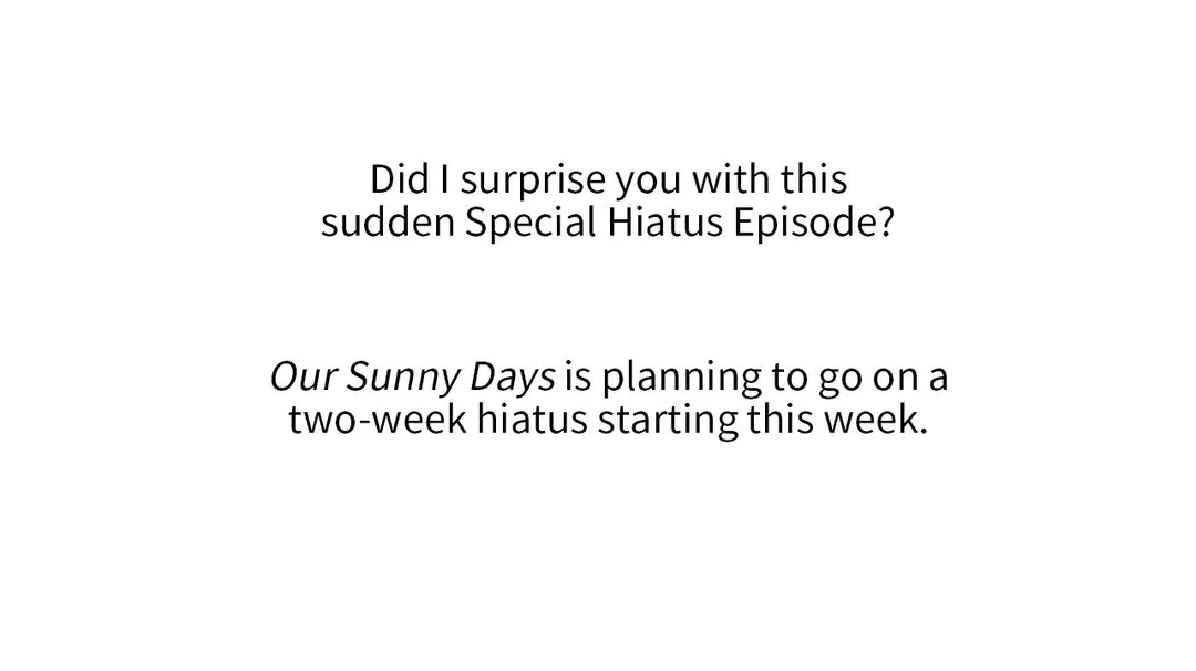Our Sunny Days - Hiatus Special manhwa