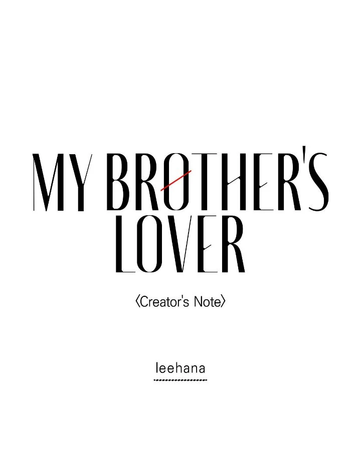 My Brother’s Lover - Creator's Note manhwa