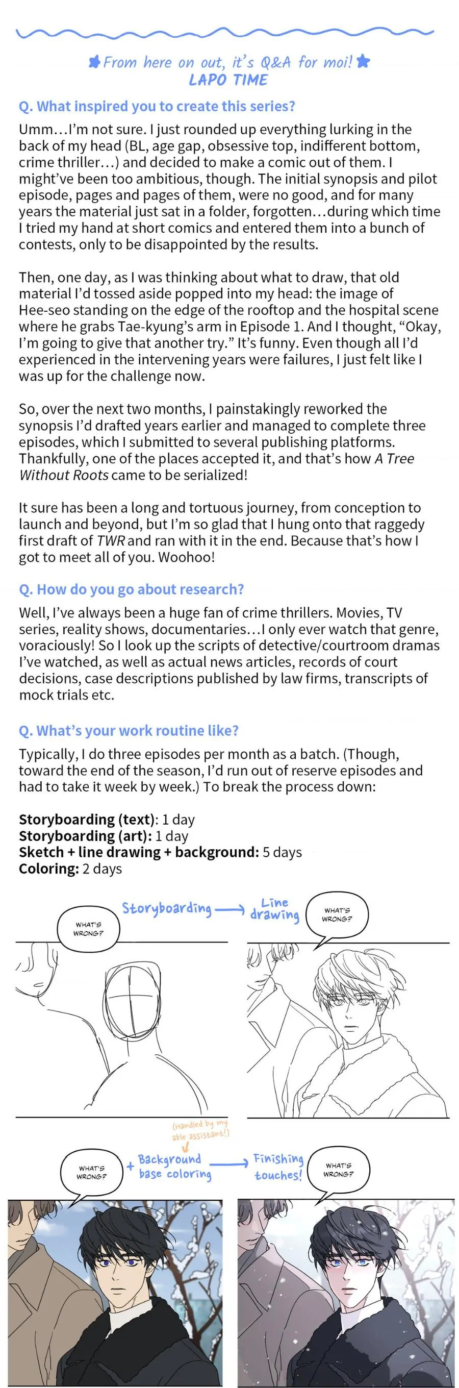 A Tree Without Roots 〘Official〙 - Author's Note manhwa