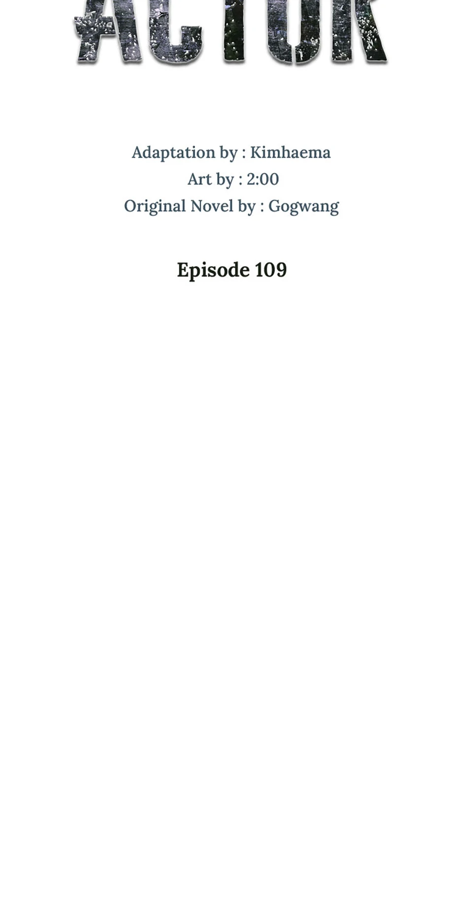 To Be an Actor [Official] - Chapter 109 manhwa