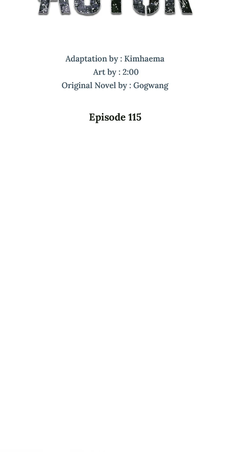 To Be an Actor [Official] - Chapter 115 manhwa