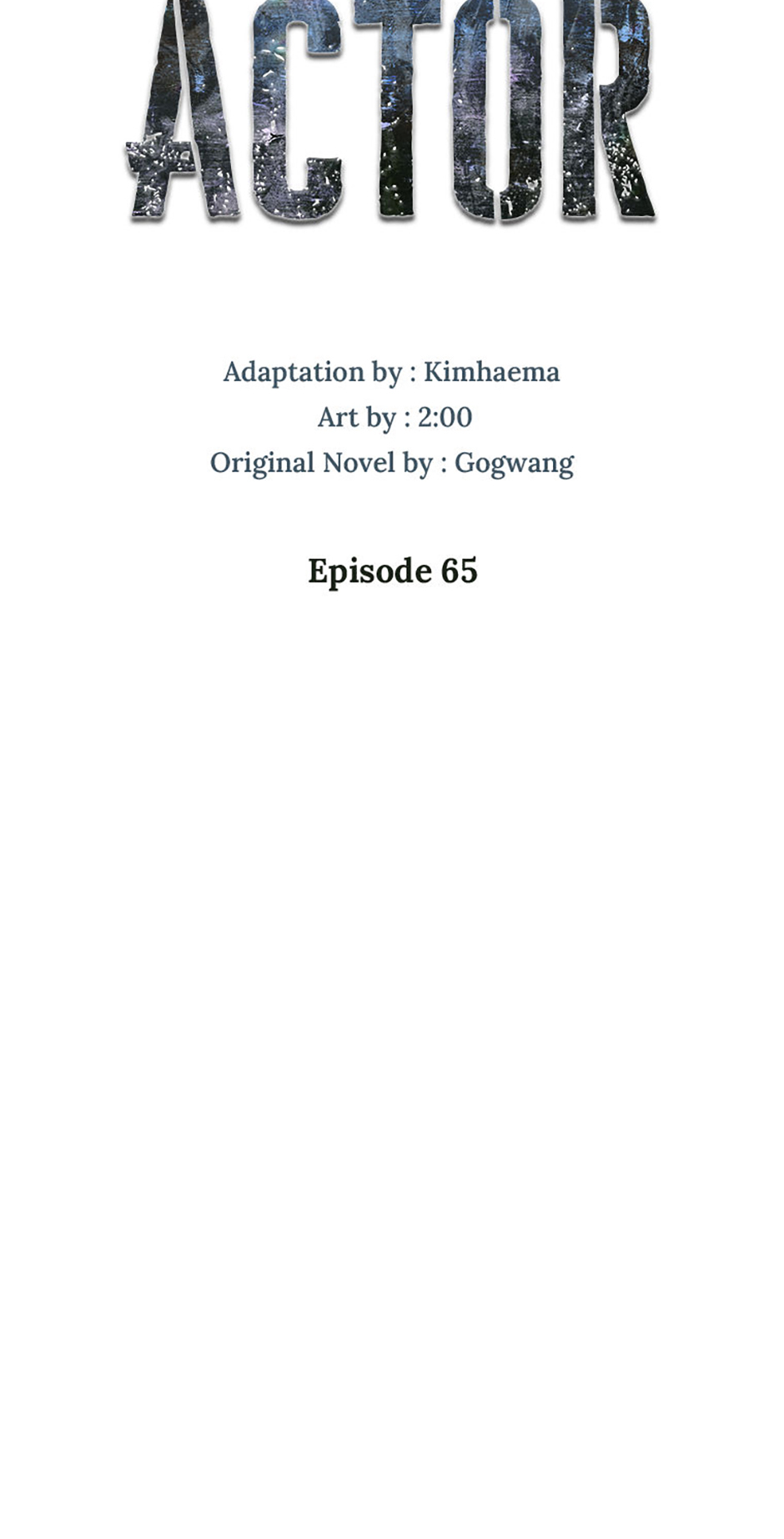 To Be an Actor [Official] - Chapter 65 manhwa