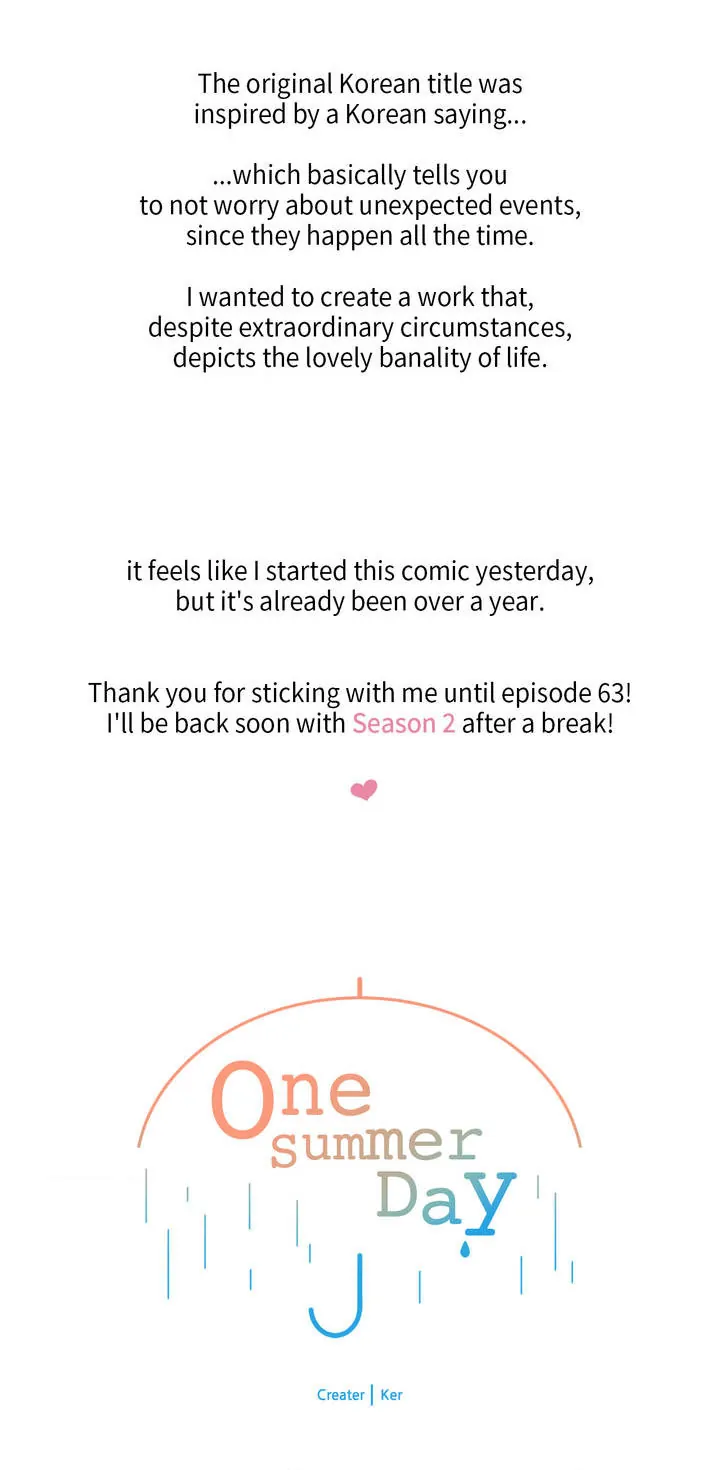 One Summer Day - Creator's Note manhwa