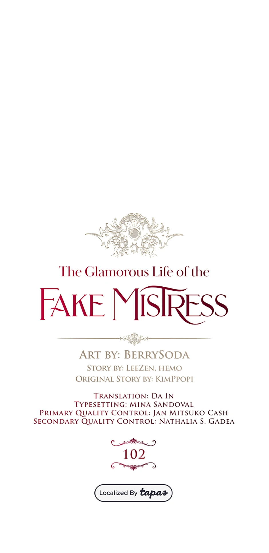The Glamorous Life of the Fake Mistress - Chapter 102 manhwa