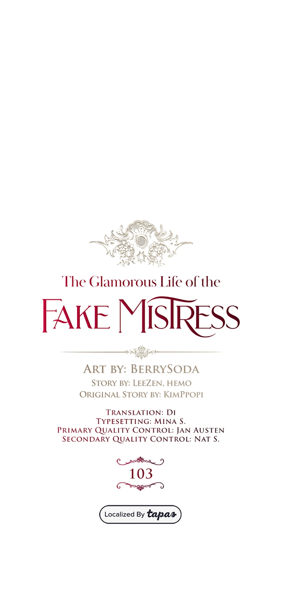 The Glamorous Life of the Fake Mistress - Chapter 103 manhwa