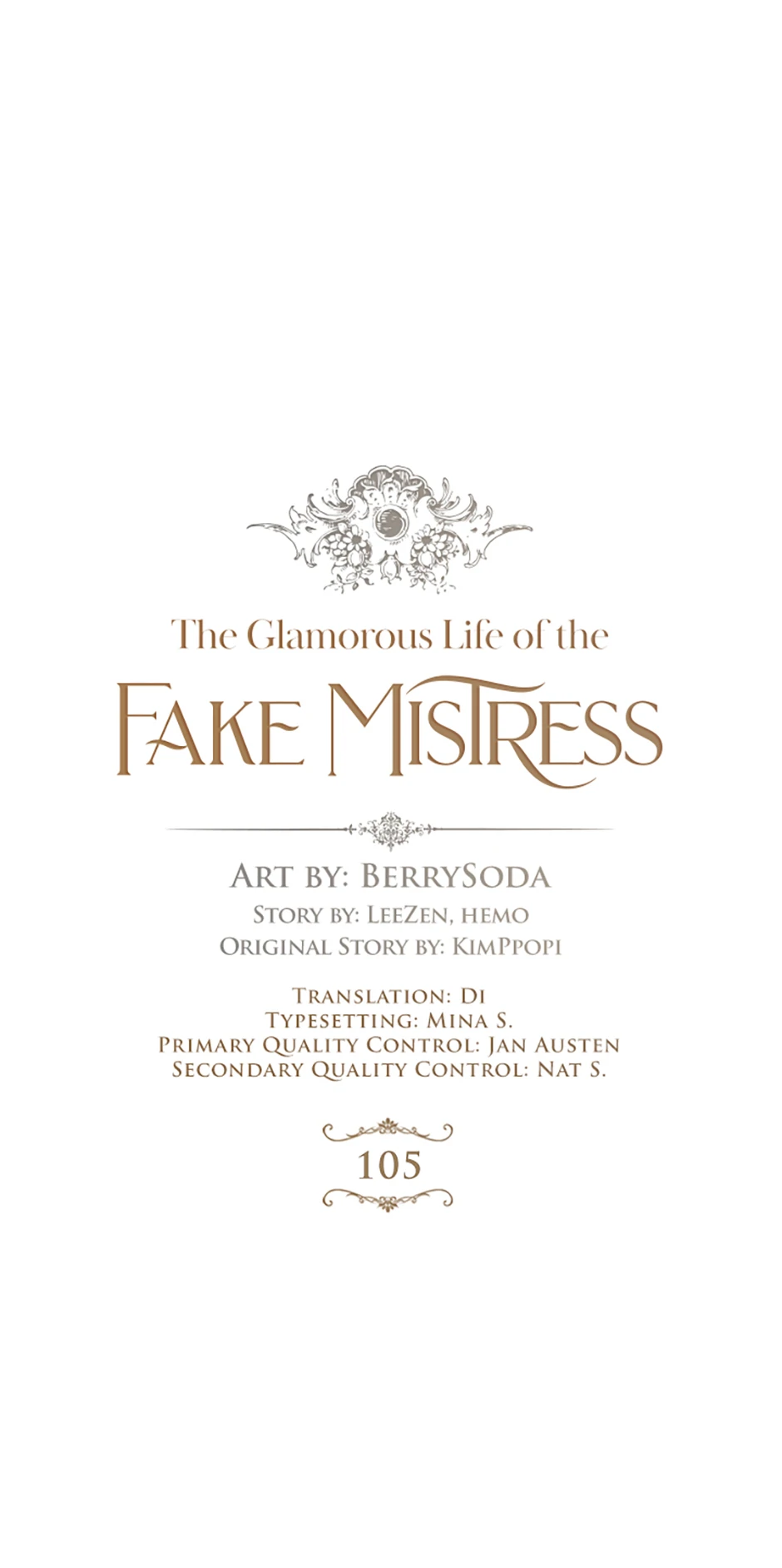The Glamorous Life of the Fake Mistress - Chapter 105 manhwa
