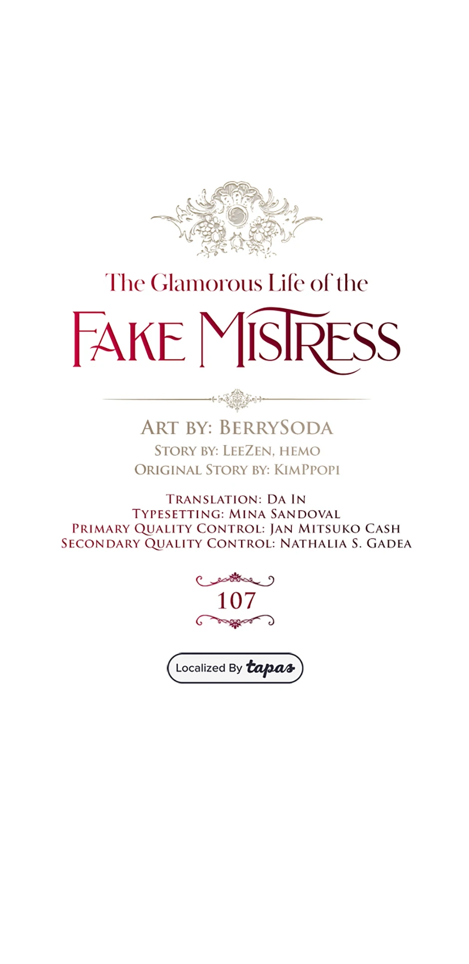 The Glamorous Life of the Fake Mistress - Chapter 107 manhwa
