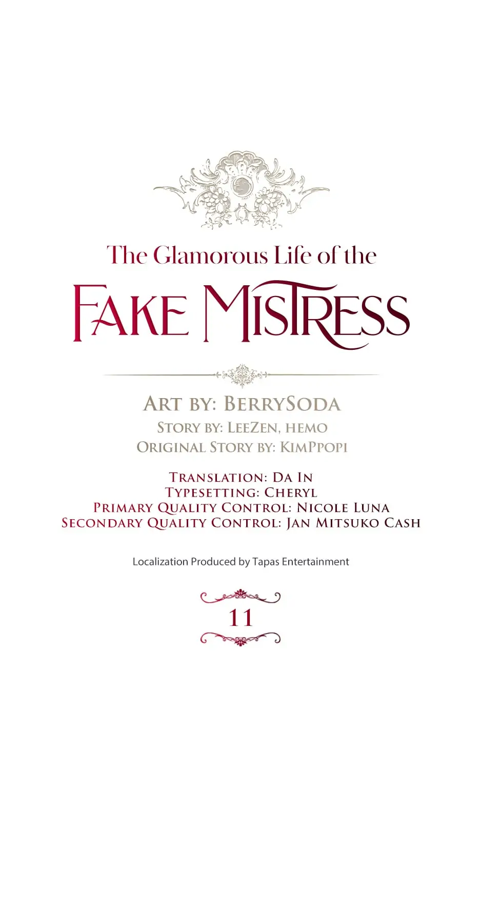 The Glamorous Life of the Fake Mistress - Chapter 11 manhwa