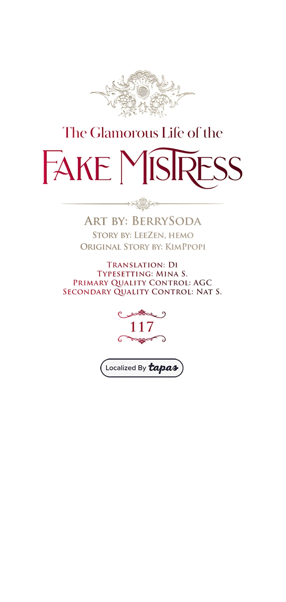 The Glamorous Life of the Fake Mistress - Chapter 117 manhwa
