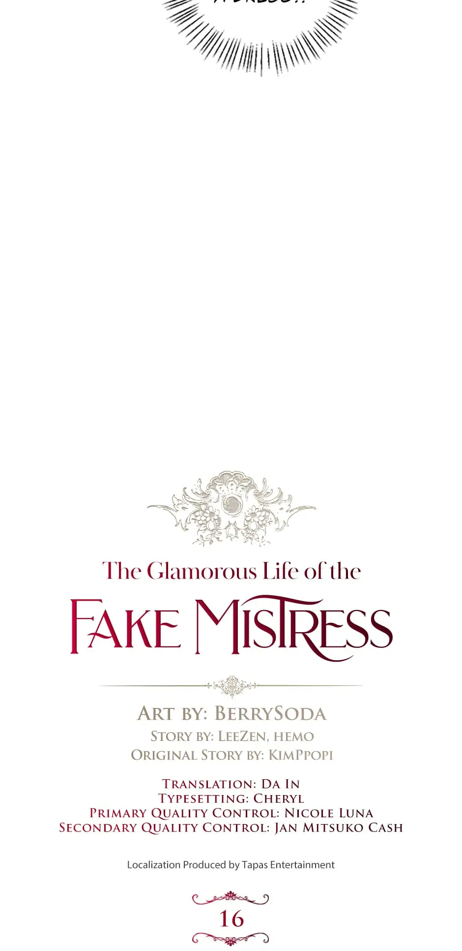 The Glamorous Life of the Fake Mistress - Chapter 16 manhwa
