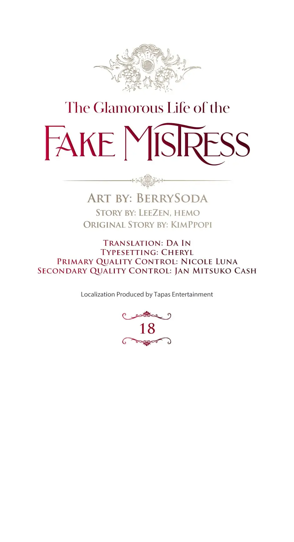 The Glamorous Life of the Fake Mistress - Chapter 18 [R15] manhwa