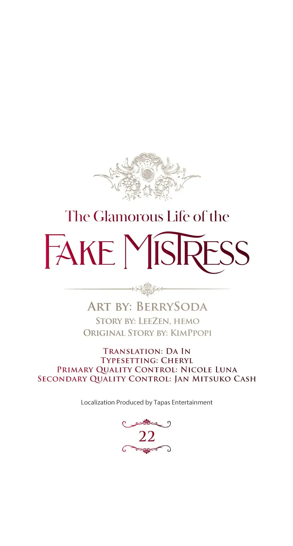 The Glamorous Life of the Fake Mistress - Chapter 22 manhwa