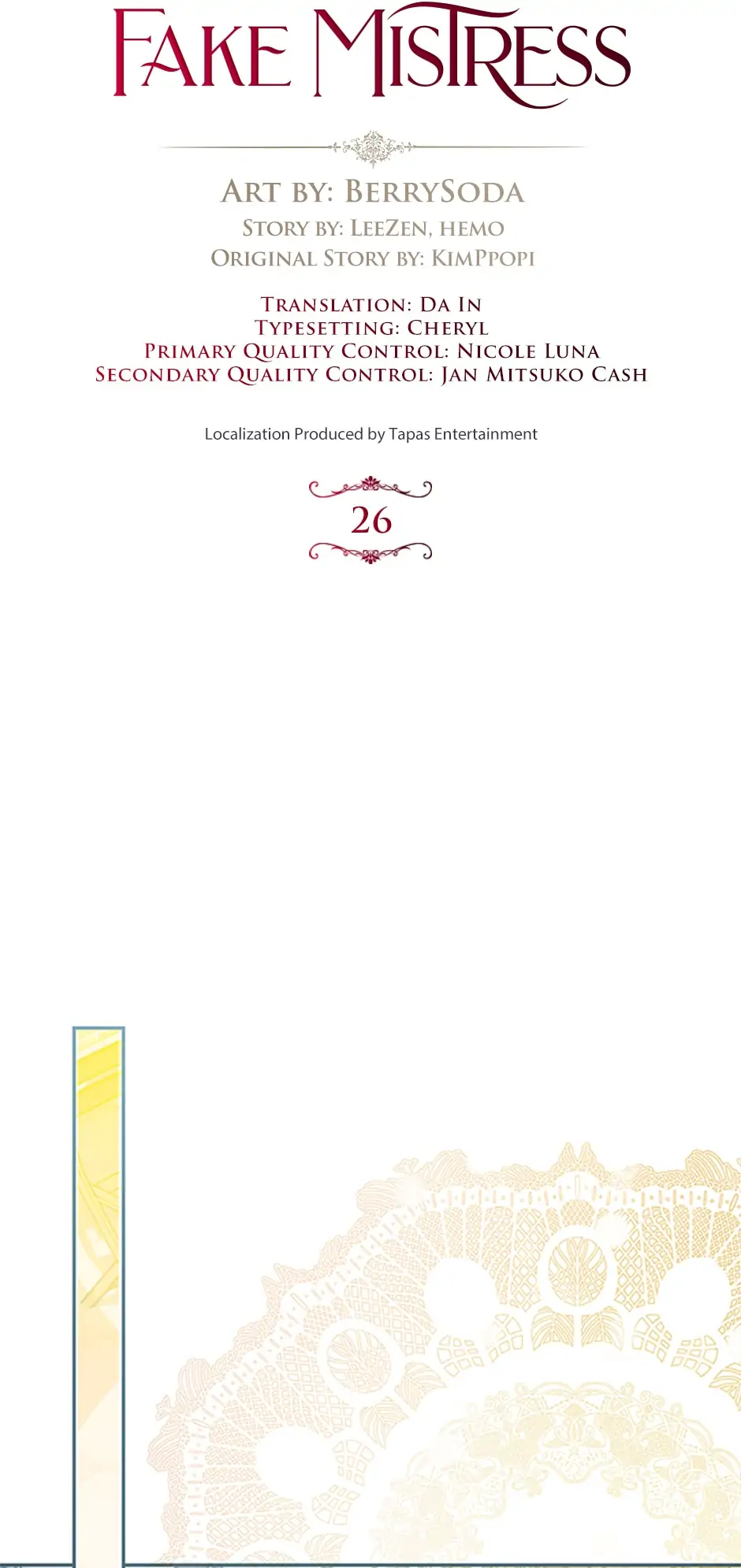 The Glamorous Life of the Fake Mistress - Chapter 26 manhwa