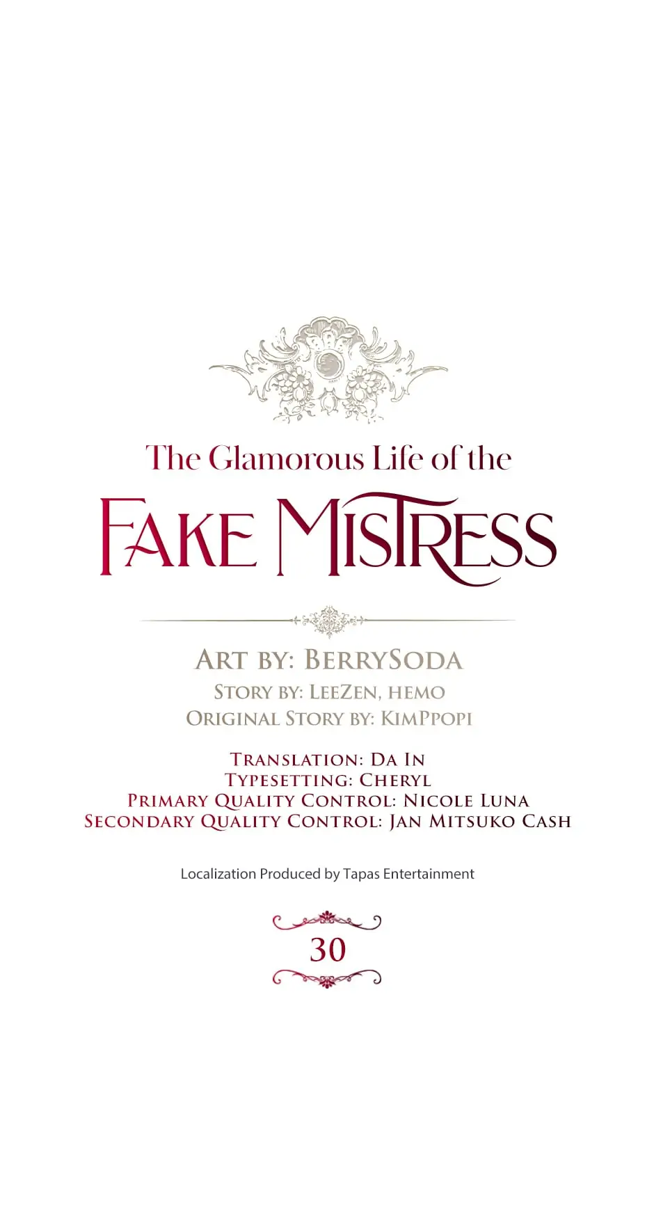 The Glamorous Life of the Fake Mistress - Chapter 30 manhwa