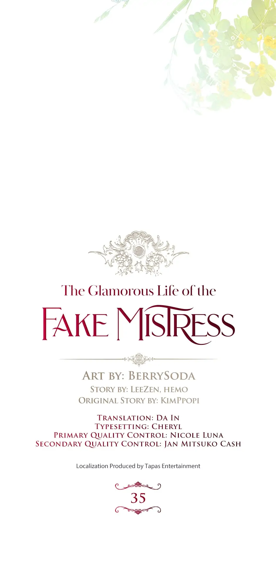The Glamorous Life of the Fake Mistress - Chapter 35 manhwa