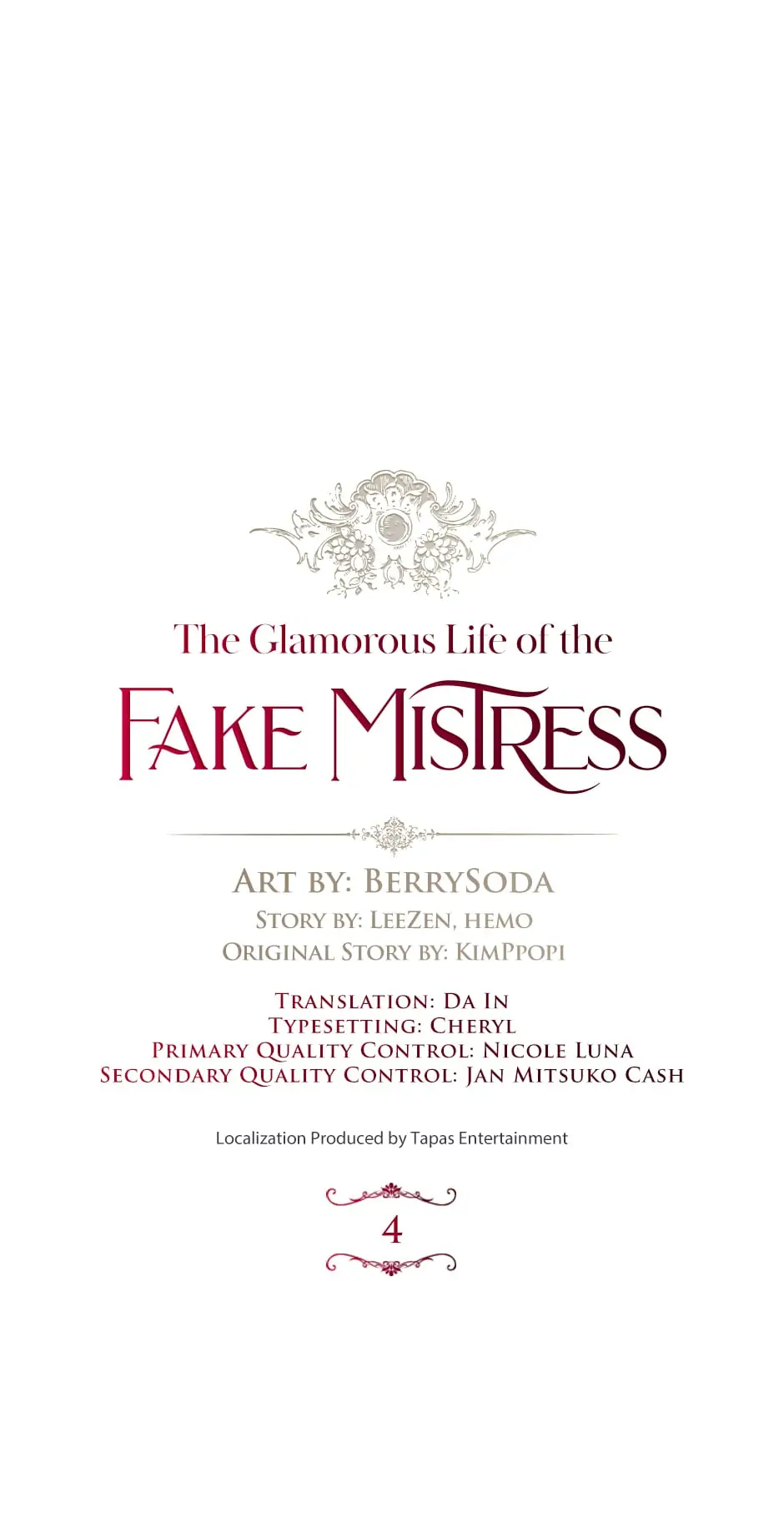 The Glamorous Life of the Fake Mistress - Chapter 4 manhwa