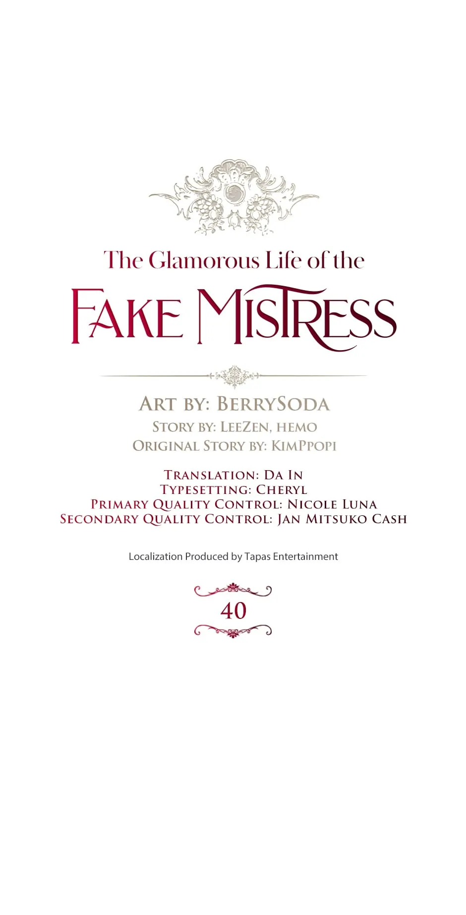 The Glamorous Life of the Fake Mistress - Chapter 40 manhwa