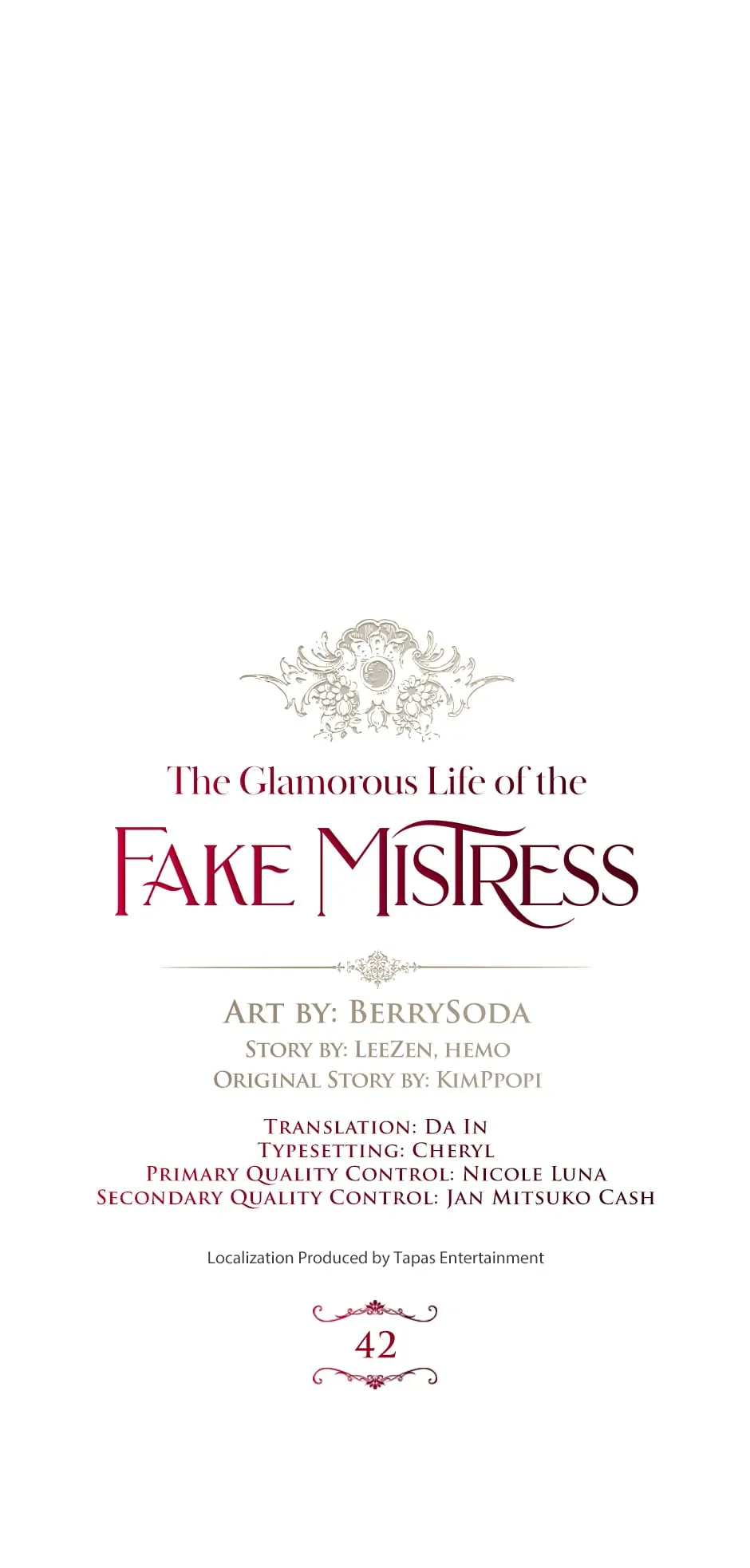 The Glamorous Life of the Fake Mistress - Chapter 42 manhwa