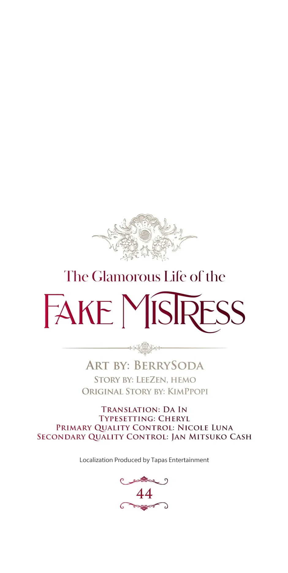 The Glamorous Life of the Fake Mistress - Chapter 44 manhwa