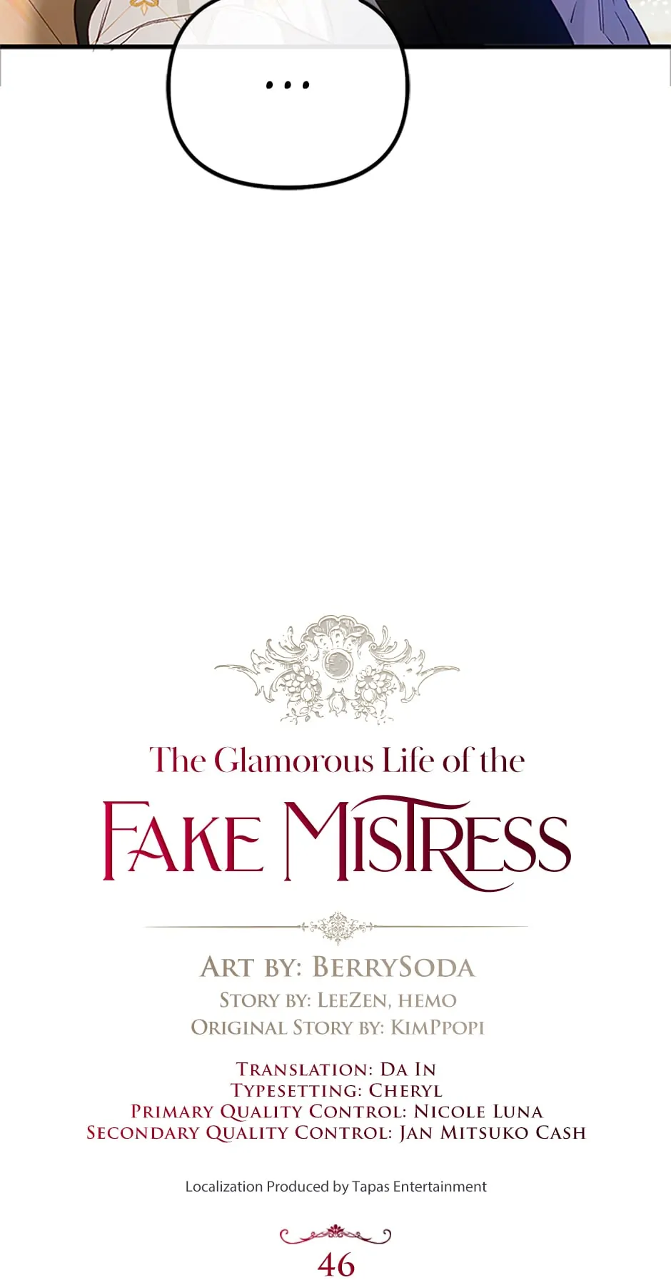 The Glamorous Life of the Fake Mistress - Chapter 46 manhwa