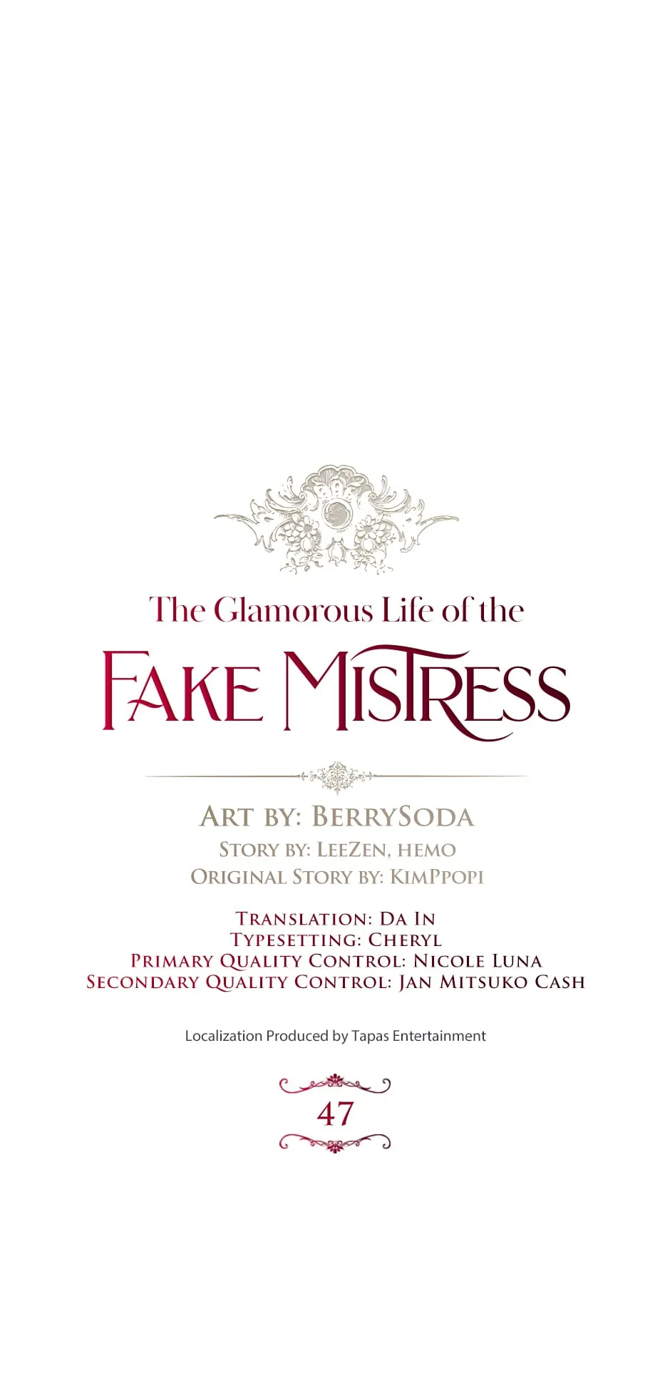 The Glamorous Life of the Fake Mistress - Chapter 47 manhwa