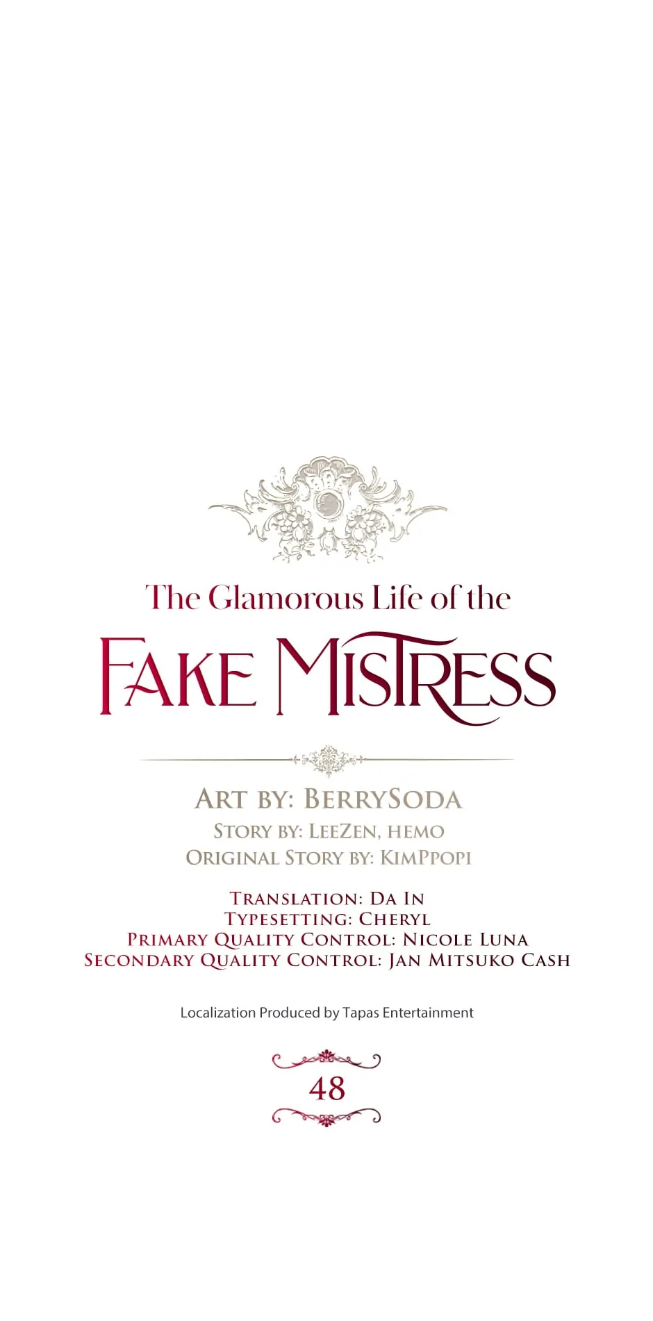 The Glamorous Life of the Fake Mistress - Chapter 48 manhwa