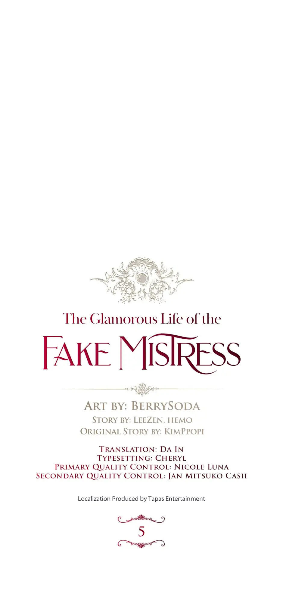 The Glamorous Life of the Fake Mistress - Chapter 5 manhwa