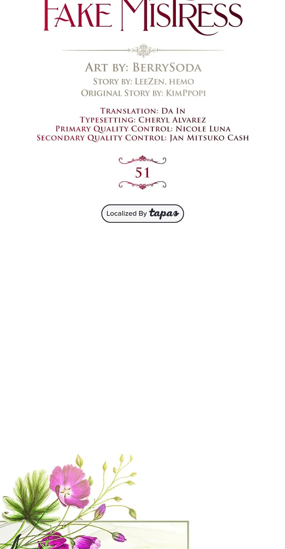 The Glamorous Life of the Fake Mistress - Chapter 51 manhwa
