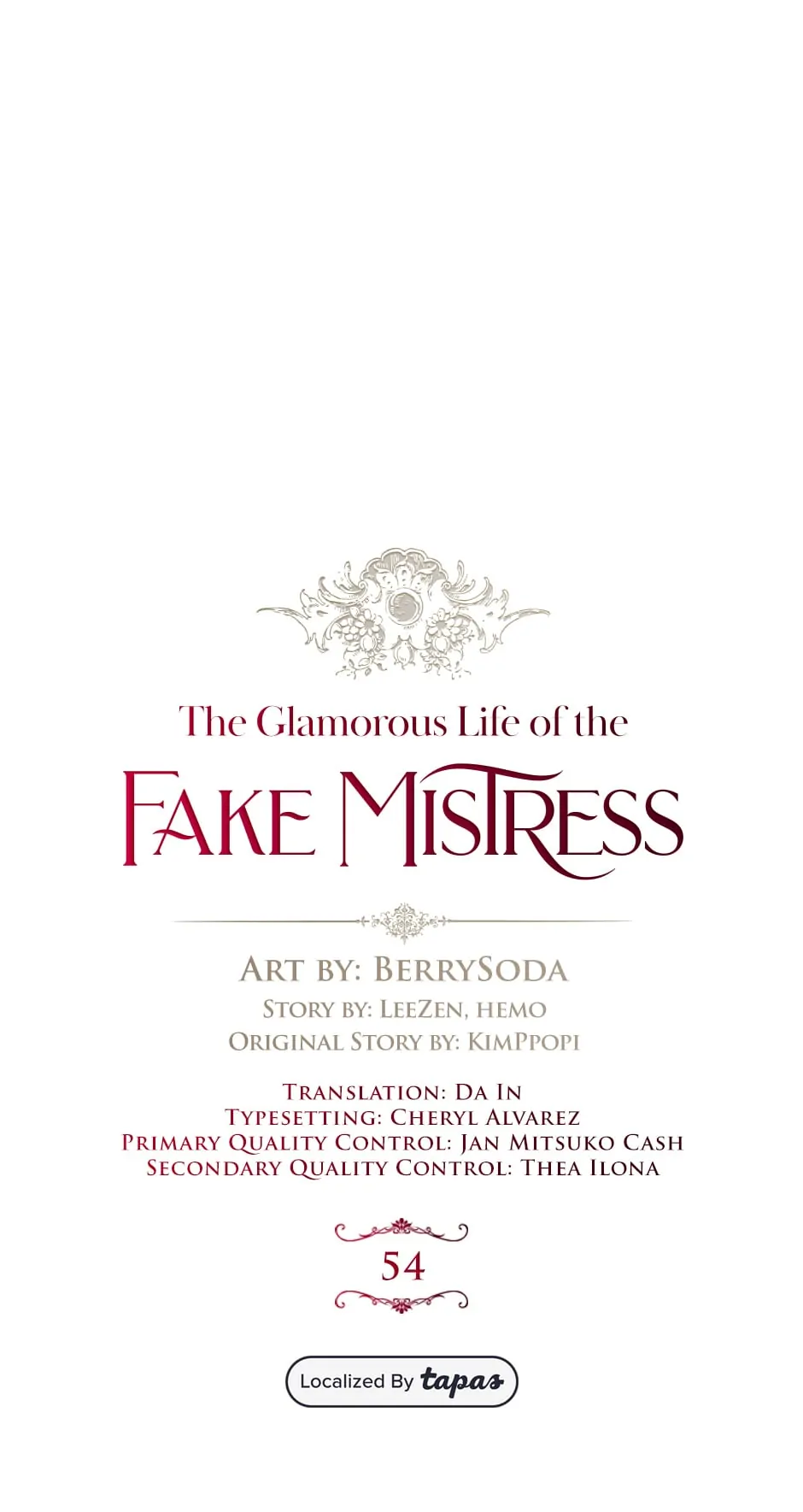 The Glamorous Life of the Fake Mistress - Chapter 54 manhwa