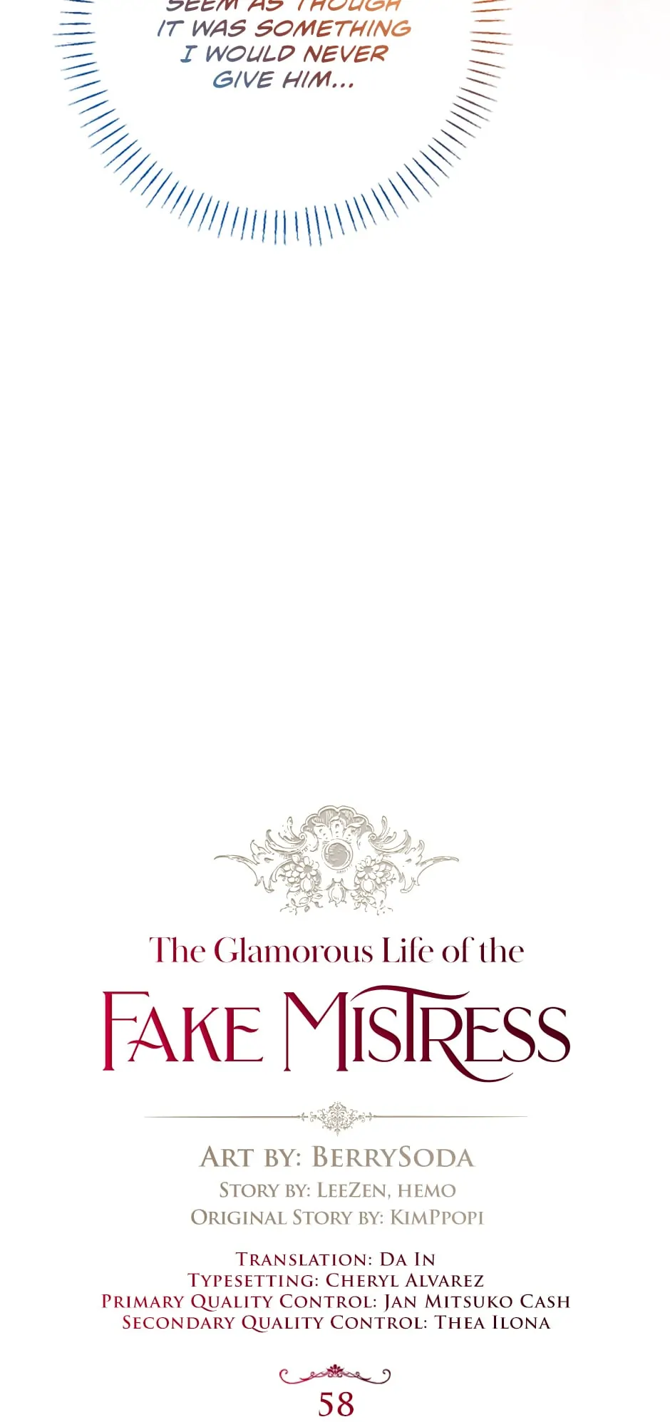 The Glamorous Life of the Fake Mistress - Chapter 58 [R15] manhwa