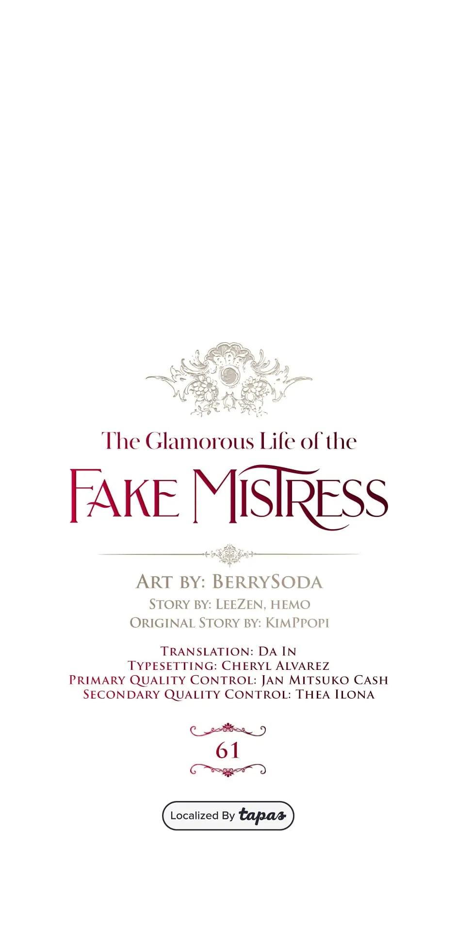 The Glamorous Life of the Fake Mistress - Chapter 61 manhwa
