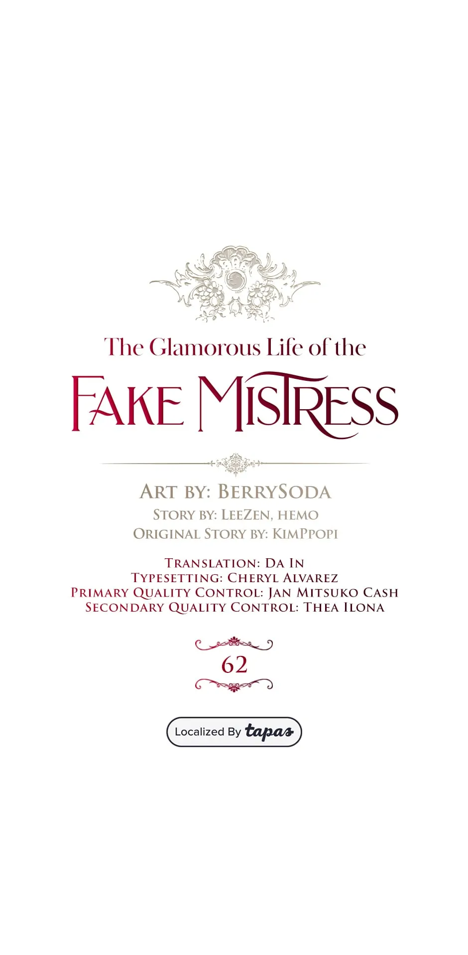 The Glamorous Life of the Fake Mistress - Chapter 62 manhwa