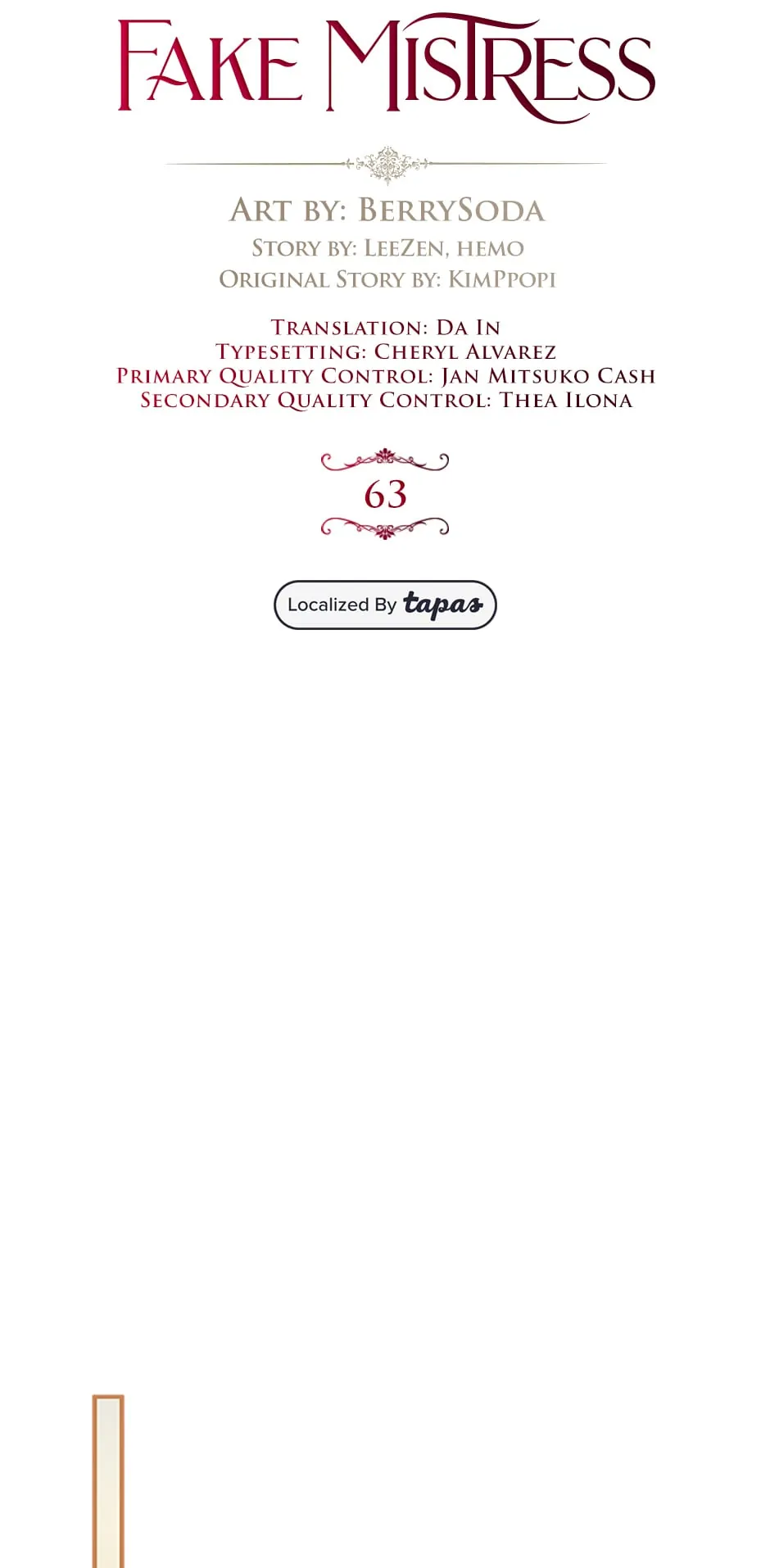 The Glamorous Life of the Fake Mistress - Chapter 63 manhwa