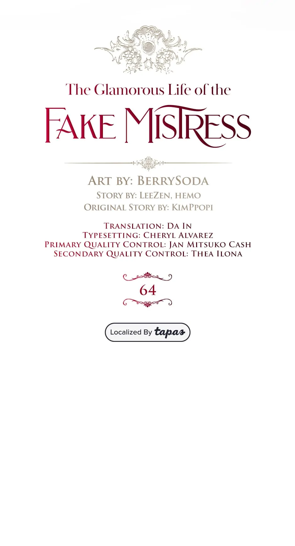 The Glamorous Life of the Fake Mistress - Chapter 64 manhwa