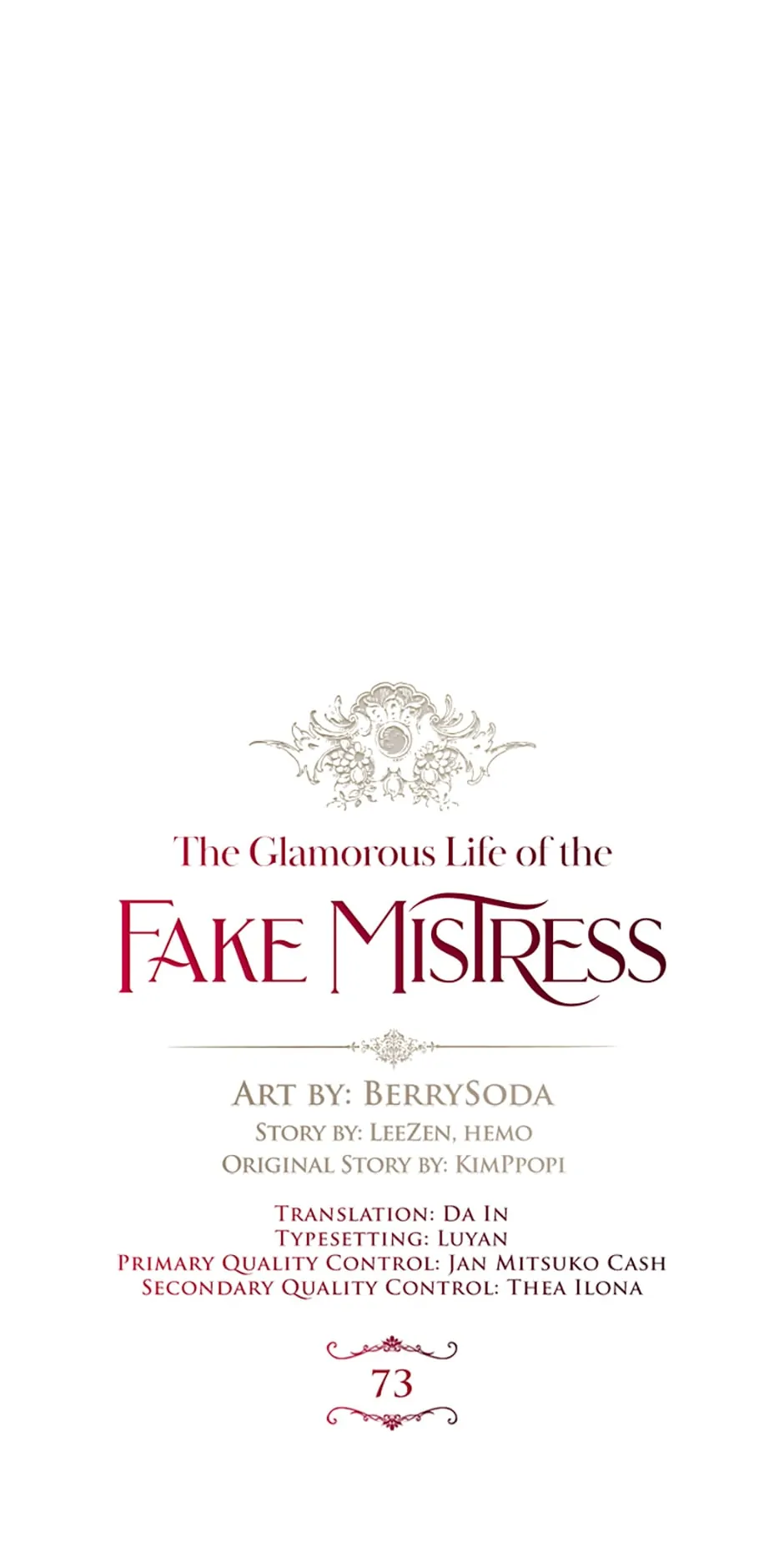 The Glamorous Life of the Fake Mistress - Chapter 73 manhwa
