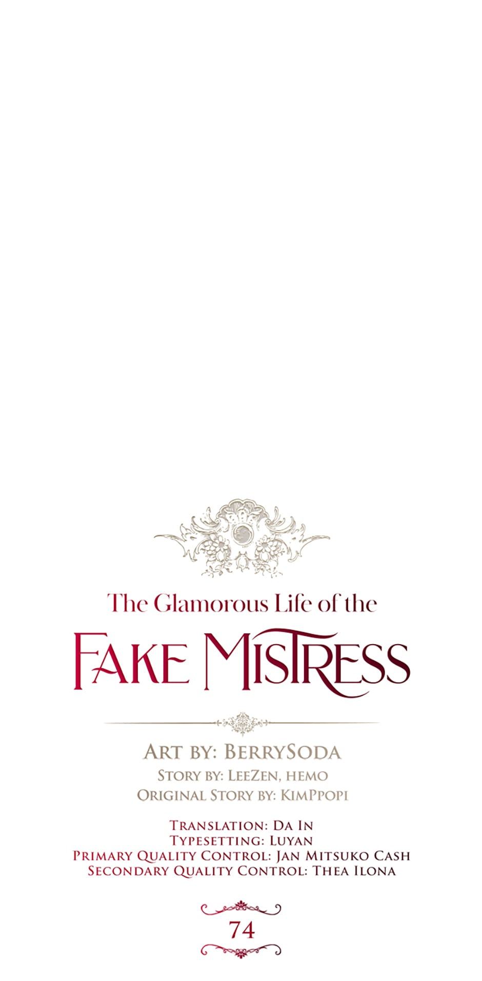 The Glamorous Life of the Fake Mistress - Chapter 74 [R15] manhwa