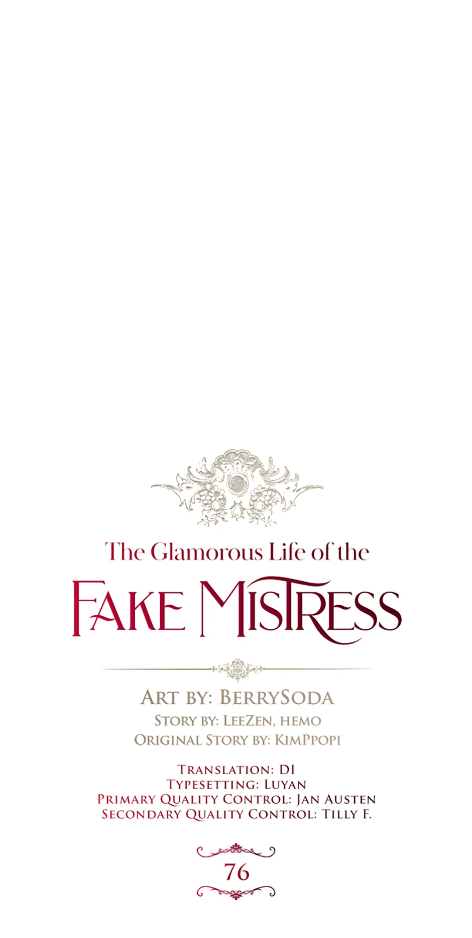 The Glamorous Life of the Fake Mistress - Chapter 76 manhwa