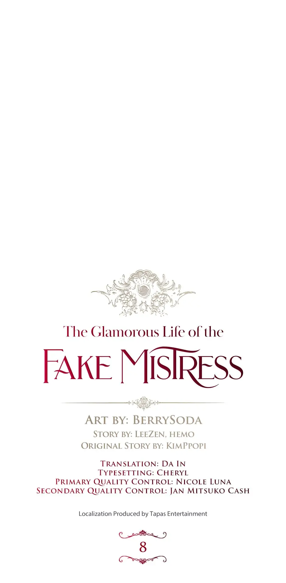 The Glamorous Life of the Fake Mistress - Chapter 8 manhwa