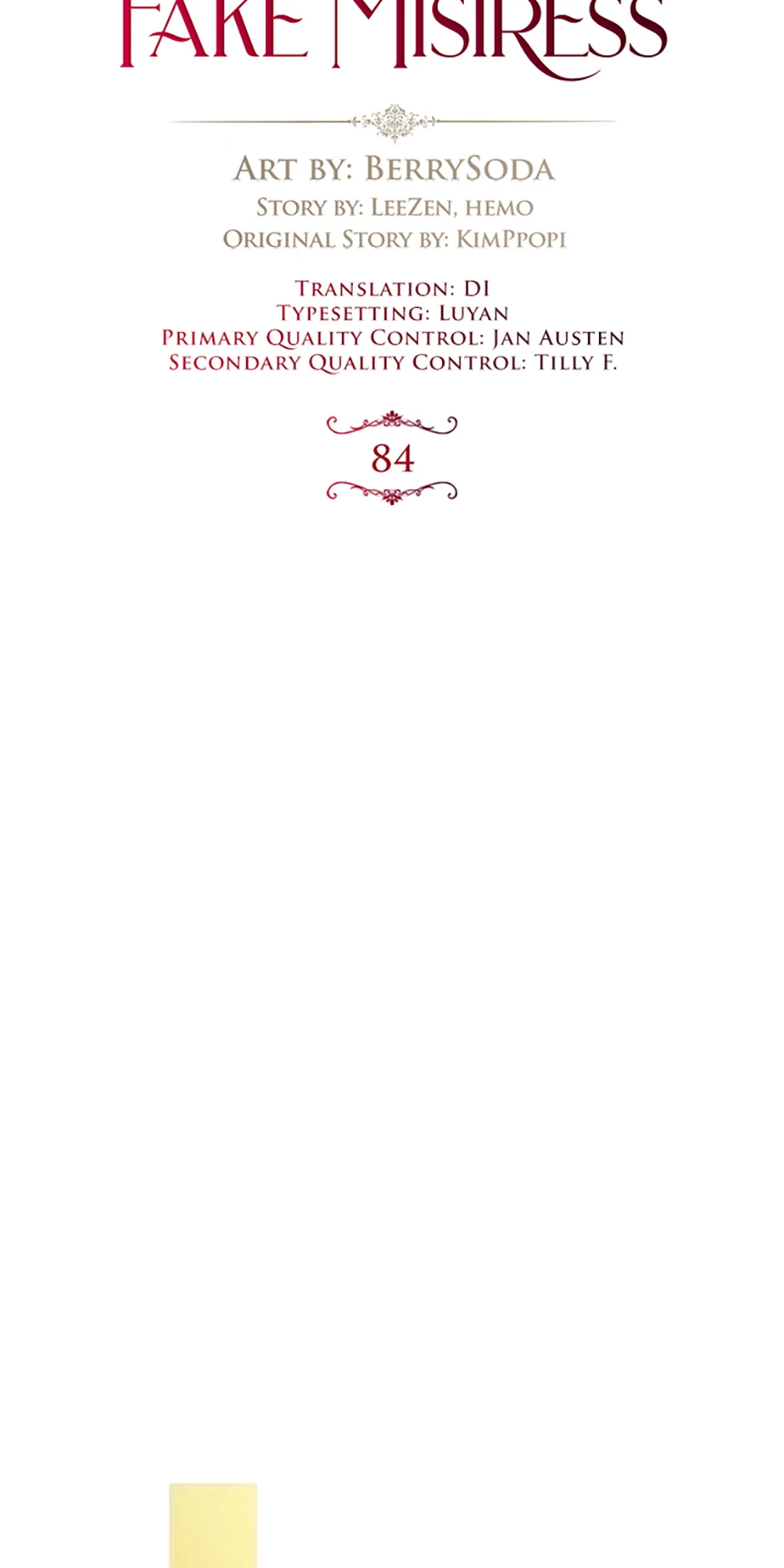 The Glamorous Life of the Fake Mistress - Chapter 84 manhwa