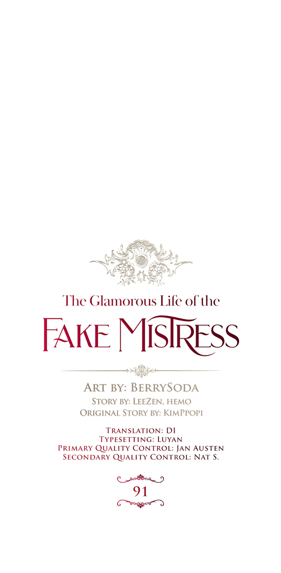 The Glamorous Life of the Fake Mistress - Chapter 91 manhwa