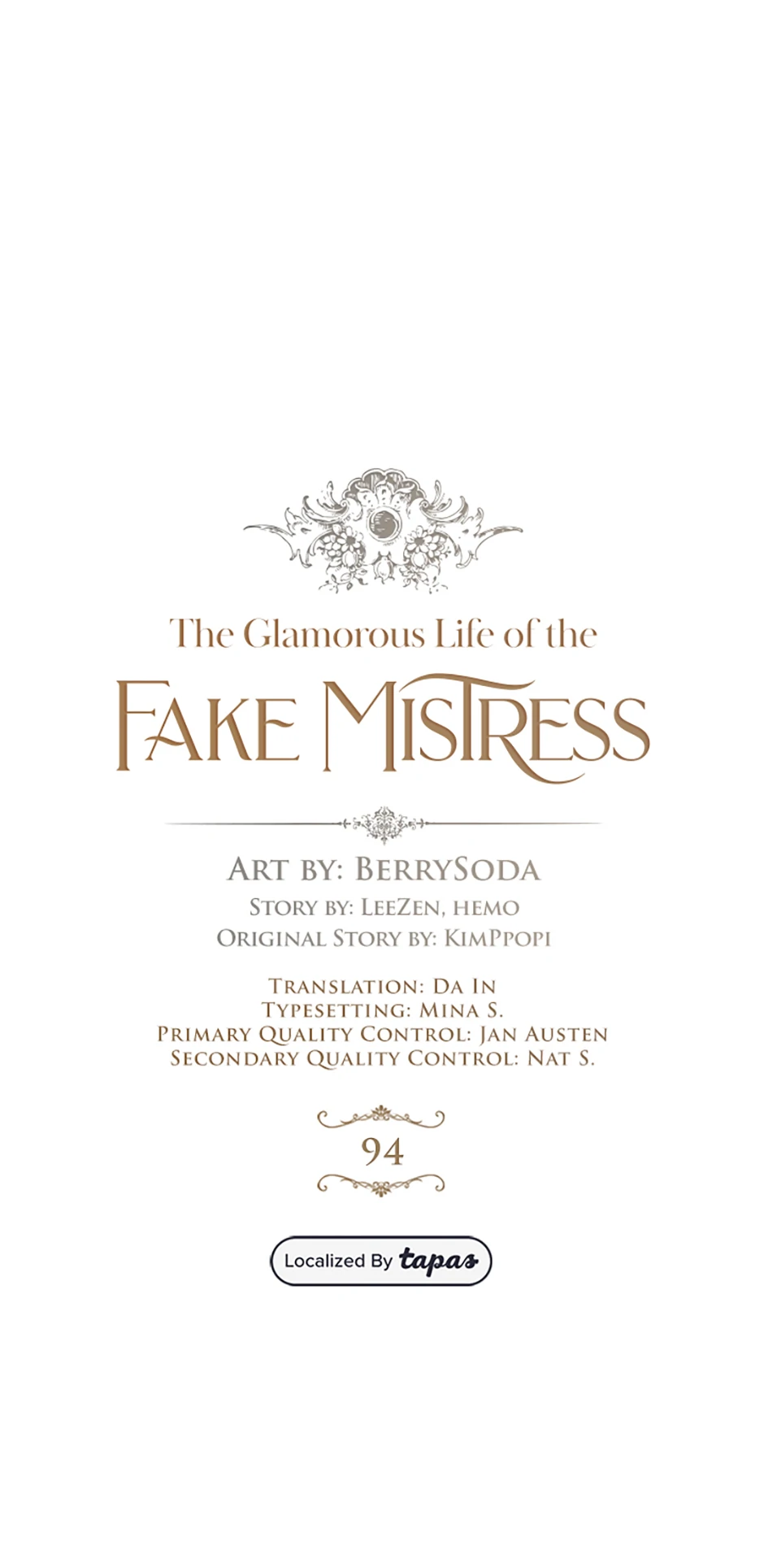 The Glamorous Life of the Fake Mistress - Chapter 94 manhwa