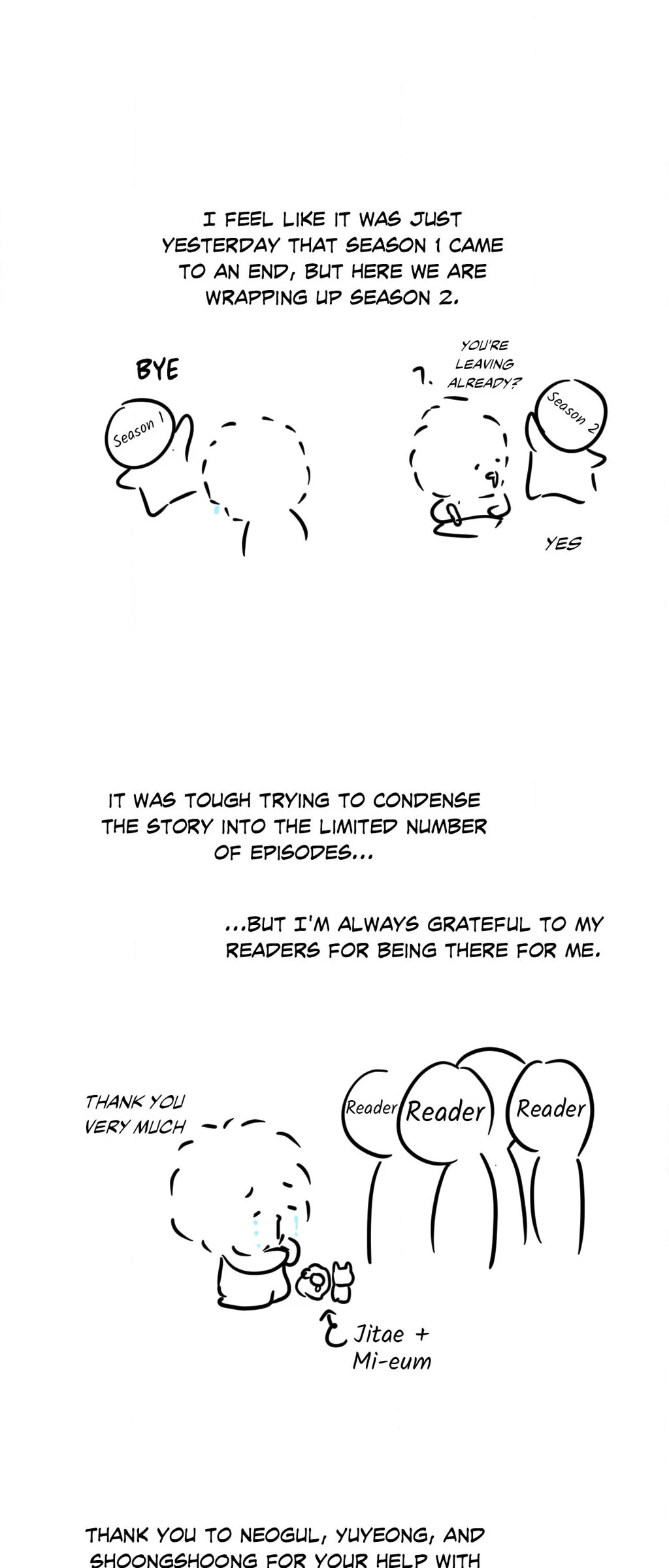 Cry Me a River «Official» - Creator's Note manhwa